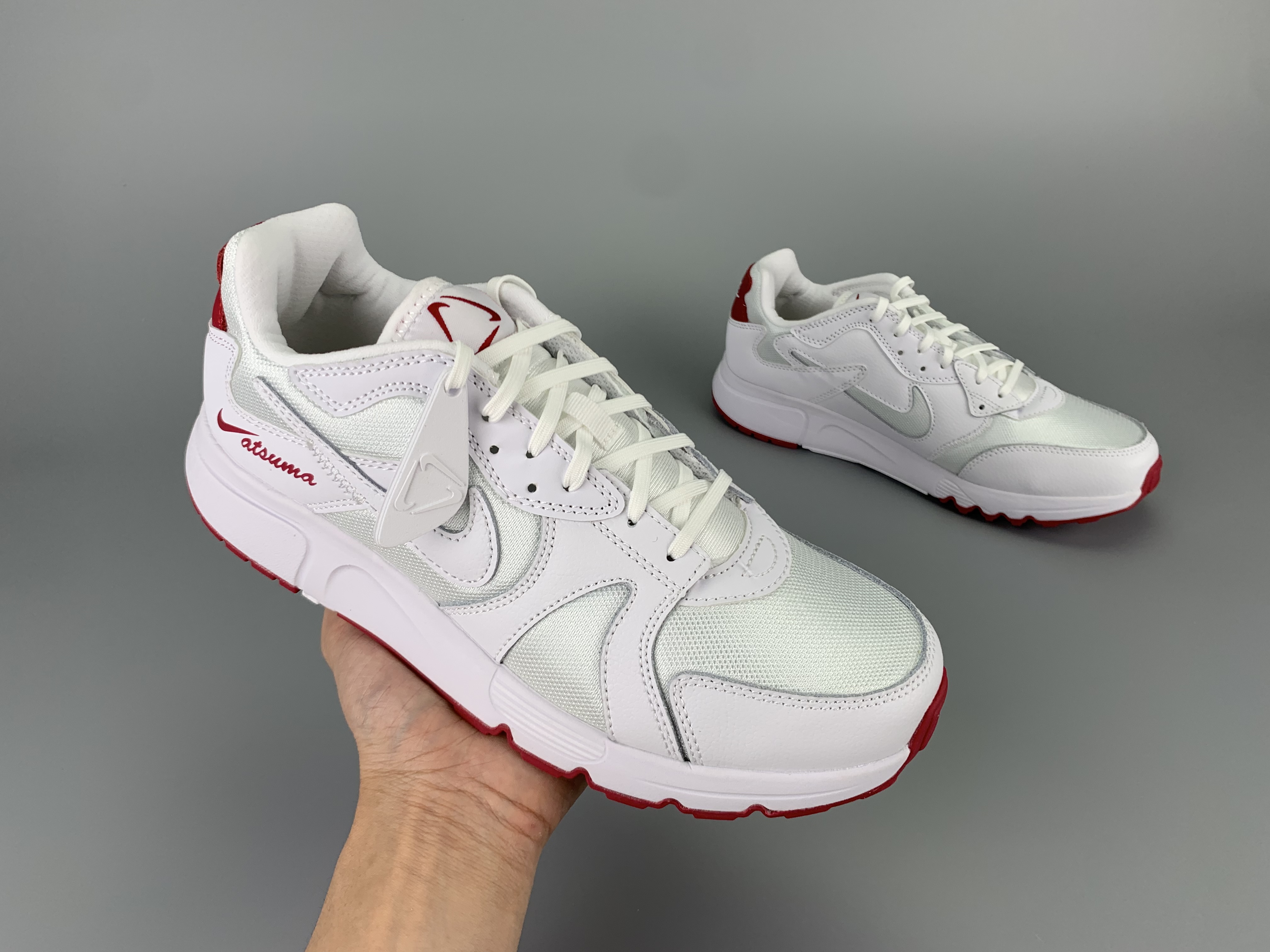 2020 Men Nike Atsuma White Red Shoes